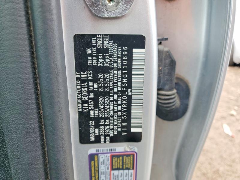 Продаж на аукціоні авто 2022 Kia Sorento, vin: 5XYRKDLF5NG110696, номер лоту: 58870296