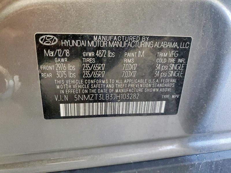 Продаж на аукціоні авто 2018 Hyundai Santa Fe Sport, vin: 5NMZT3LB3JH103282, номер лоту: 55618466