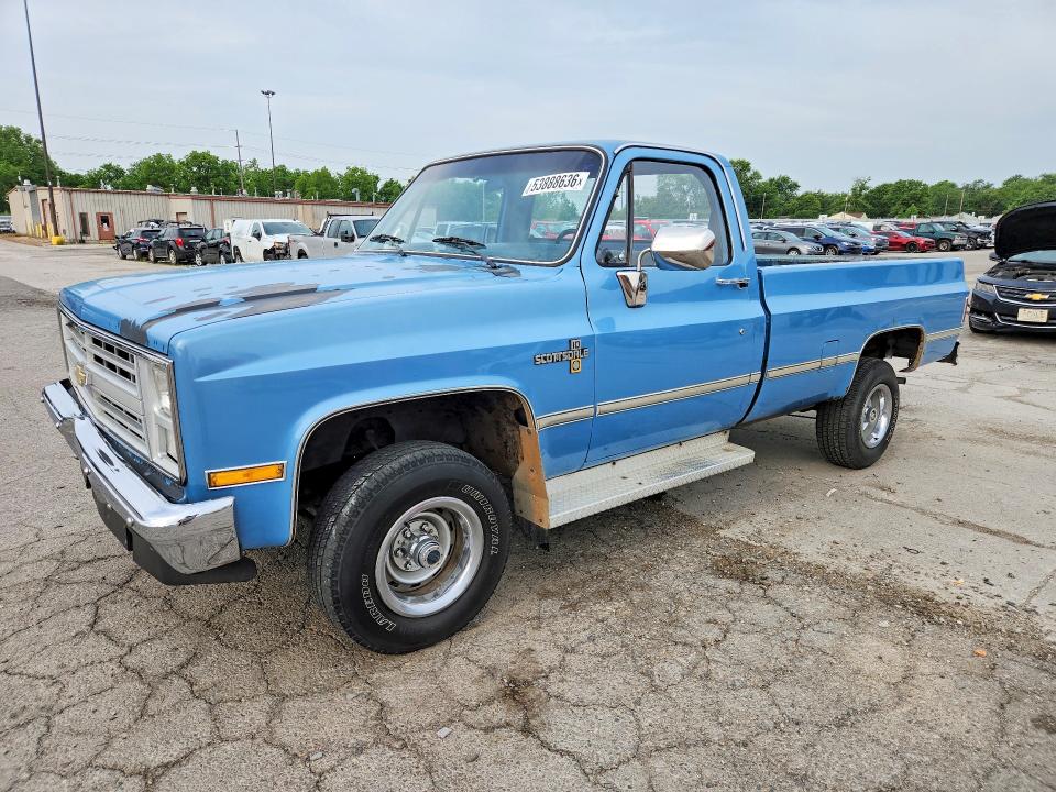 1986 Chevrolet K10 მანქანა იყიდება აუქციონზე, vin: 1GCEK14H4GJ183929, აუქციონის ნომერი: 53888636