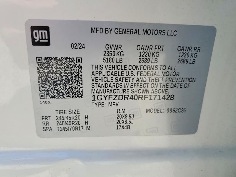 Продаж на аукціоні авто 2024 Cadillac Xt4, vin: 1GYFZDR40RF171428, номер лоту: 55988506