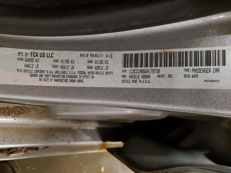 58953586 :رقم المزاد ، 1C3CCCAB5GN179739 vin ، 2016 Chrysler 200 مزاد بيع