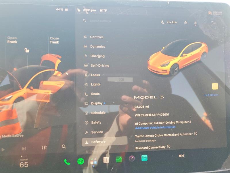 55813396 :رقم المزاد ، 5YJ3E1EA6PF475010 vin ، 2023 Tesla Model 3 مزاد بيع