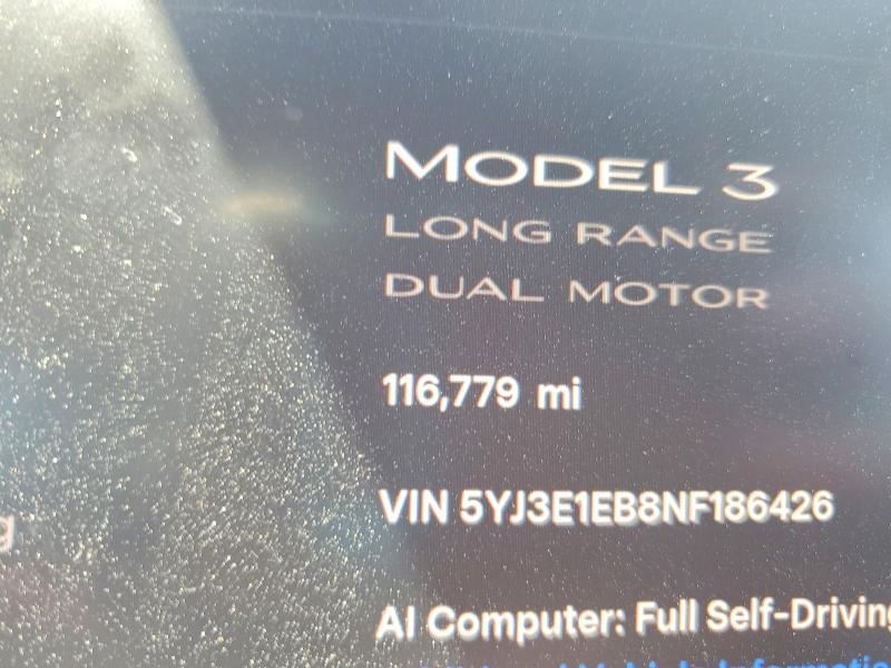 Продаж на аукціоні авто 2022 Tesla Model 3, vin: 5YJ3E1EB8NF186426, номер лоту: 58655956