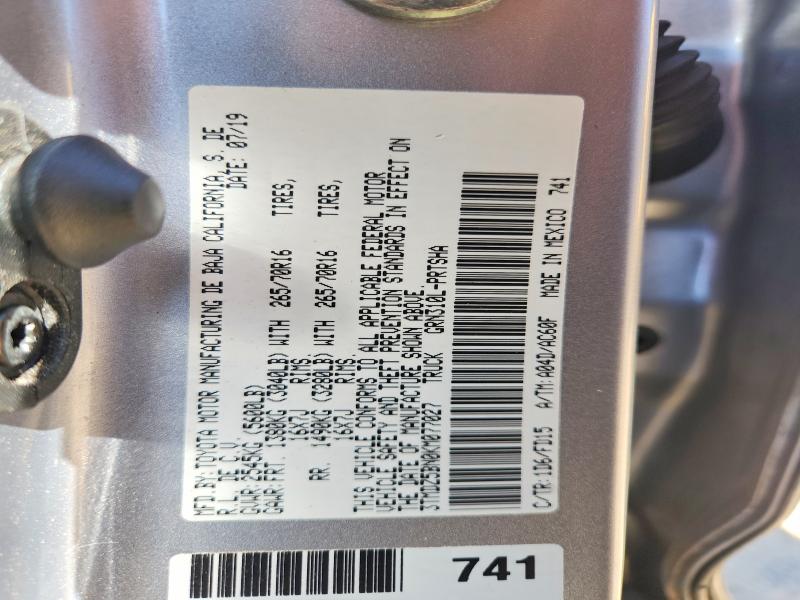 Продажа на аукционе авто 2019 Toyota Tacoma, vin: 3TMDZ5BN0KM077027, номер лота: 55695586