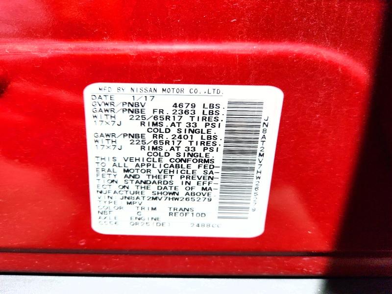 Продажа на аукционе авто 2017 Nissan Rogue, vin: JN8AT2MV7HW265279, номер лота: 55954146
