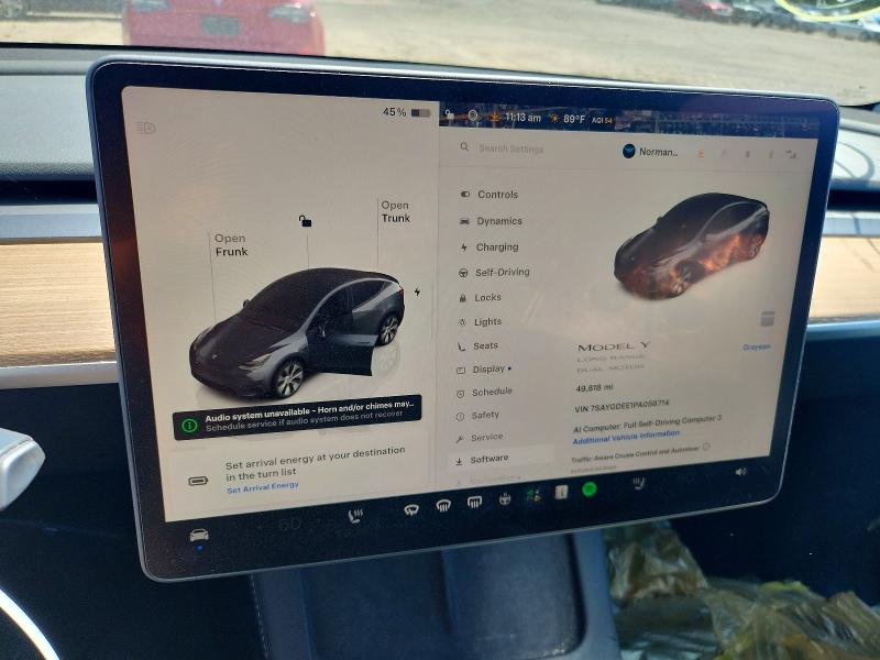 2023 Tesla Model Y მანქანა იყიდება აუქციონზე, vin: 7SAYGDEE1PA056714, აუქციონის ნომერი: 53615126