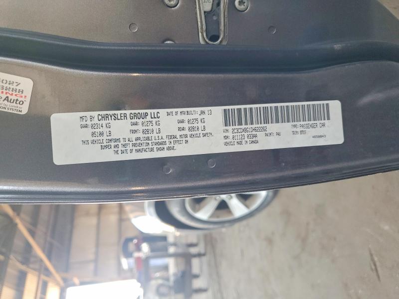 55175206 :رقم المزاد ، 2C3CDXBG1DH622262 vin ، 2013 Dodge Charger مزاد بيع