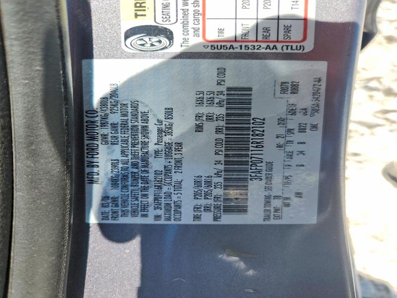 2006 Ford Fusion მანქანა იყიდება აუქციონზე, vin: 3FAFP07116R182102, აუქციონის ნომერი: 57639046