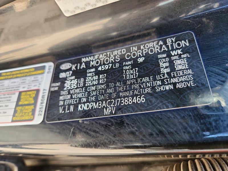 Продажа на аукционе авто 2018 Kia Sportage, vin: KNDPM3AC2J7388466, номер лота: 58221076