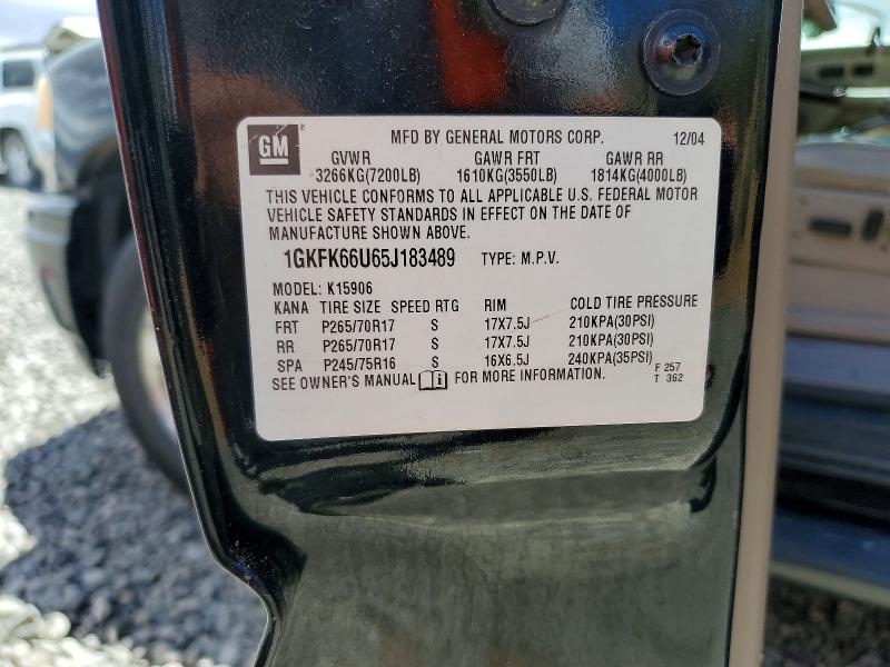 Продаж на аукціоні авто 2005 Gmc Yukon Xl, vin: 1GKFK66U65J183489, номер лоту: 58938526