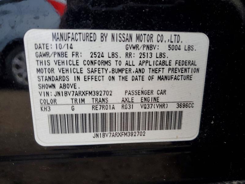 Продажа на аукционе авто 2015 Infiniti Q50, vin: JN1BV7ARXFM392702, номер лота: 57325886