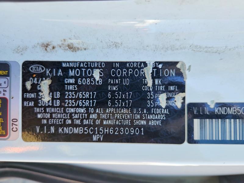 Aukcja sprzedaży 2017 Kia Sedona, vin: KNDMB5C15H6230901, numer aukcji: 56587916