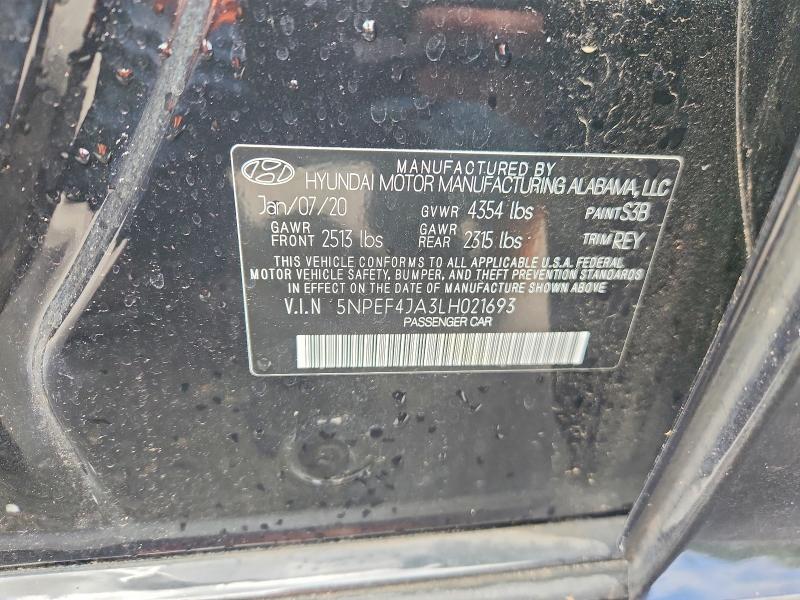 Продаж на аукціоні авто 2020 Hyundai Sonata, vin: 5NPEF4JA3LH021693, номер лоту: 56134776