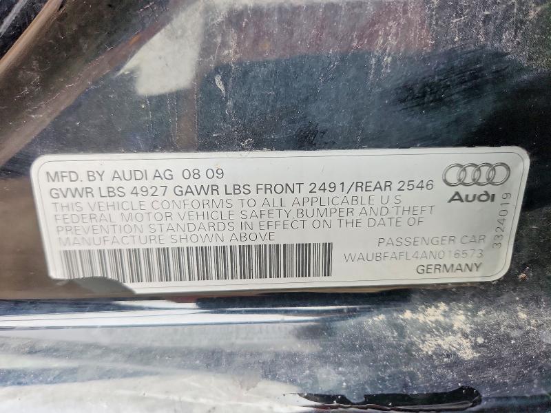 Продажа на аукционе авто 2010 Audi A4, vin: WAUBFAFL4AN016573, номер лота: 59077946