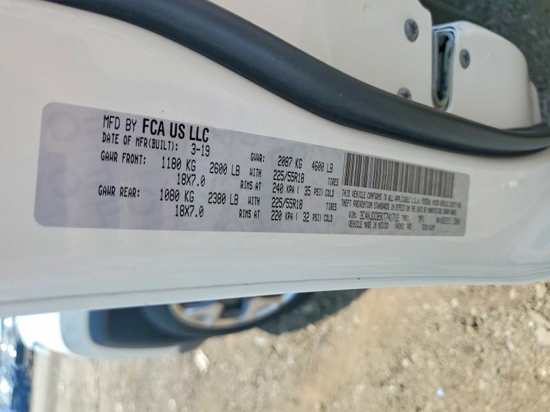 58999866 :رقم المزاد ، 3C4NJDCB5KT741712 vin ، 2019 Jeep Compass مزاد بيع