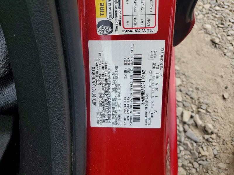Auction sale of the 2011 Ford Fusion, vin: 3FAHP0HA8BR103462, lot number: 58267626