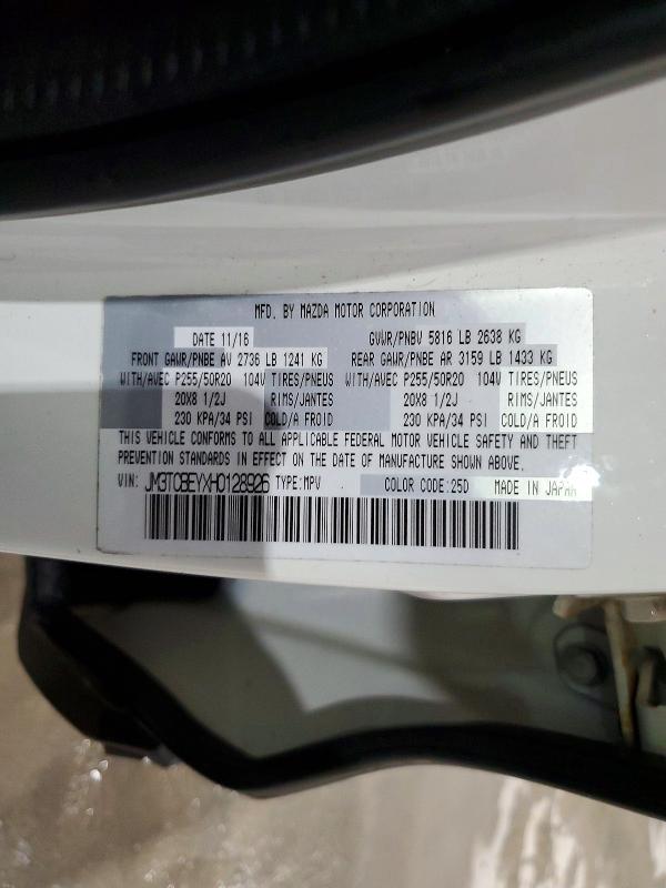 Продаж на аукціоні авто 2017 Mazda Cx-9, vin: JM3TCBEYXH0128926, номер лоту: 56461516