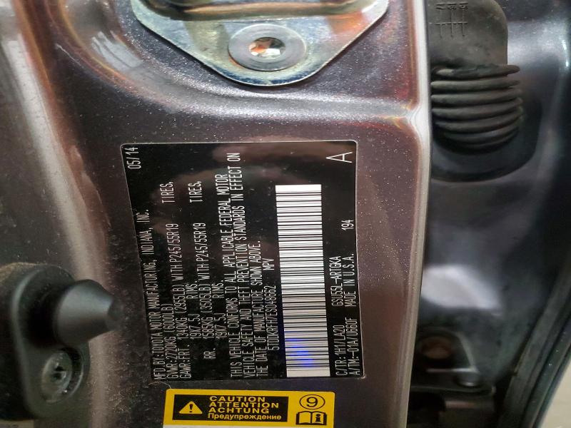 55395216 :رقم المزاد ، 5TDDKRFH7ES048662 vin ، 2014 Toyota Highlander مزاد بيع