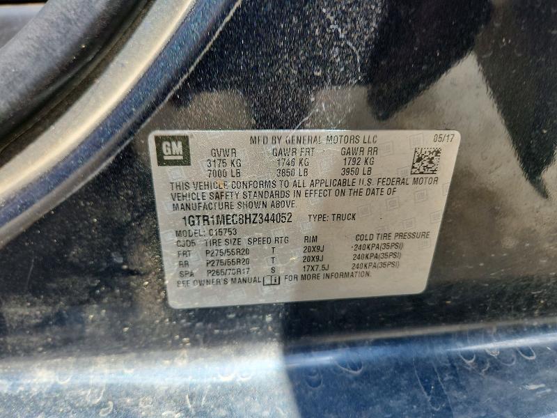 Продаж на аукціоні авто 2017 Gmc Sierra, vin: 1GTR1MEC8HZ344052, номер лоту: 56621896