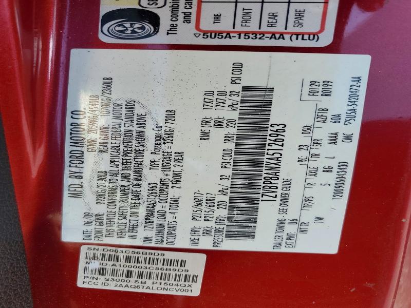 2010 Ford Mustang მანქანა იყიდება აუქციონზე, vin: 1ZVBP8ANXA5126963, აუქციონის ნომერი: 58586946