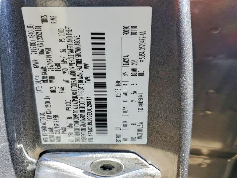 55523356 :رقم المزاد ، 1FMCU9J99EUC26911 vin ، 2014 Ford Escape مزاد بيع
