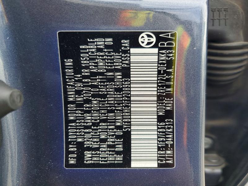 56358356 :رقم المزاد ، 5YFBURHE2FP208963 vin ، 2015 Toyota Corolla مزاد بيع