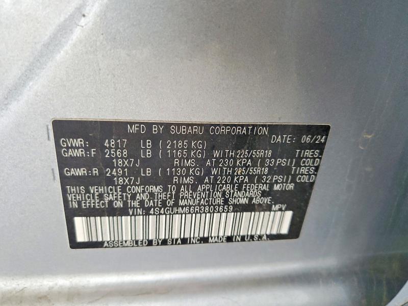 Aukcja sprzedaży 2024 Subaru Crosstrek, vin: 4S4GUHM66R3803659, numer aukcji: 56790436