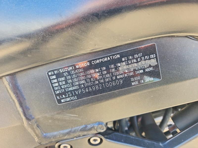 Продаж на аукціоні авто 2008 Suzuki Dl650, vin: JS1VP54A982100609, номер лоту: 58303716