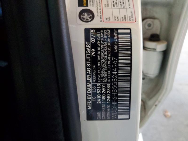 2016 Mercedes-benz E მანქანა იყიდება აუქციონზე, vin: WDDHF6HB5GB244967, აუქციონის ნომერი: 58124386