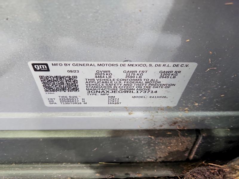 Aukcja sprzedaży 2024 Chevrolet Equinox, vin: 3GNAXJEG9RL173714, numer aukcji: 56407176