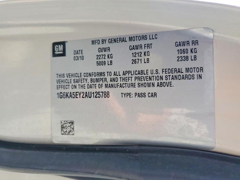 Auction sale of the 2010 Cadillac Dts, vin: 1G6KA5EY2AU125788, lot number: 57274876