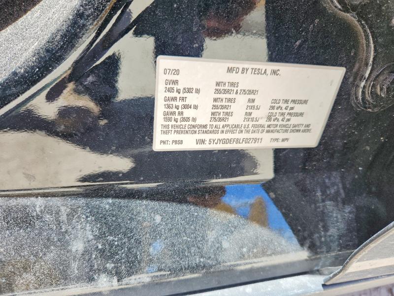Aukcja sprzedaży 2020 Tesla Model Y, vin: 5YJYGDEF8LF027911, numer aukcji: 58277646