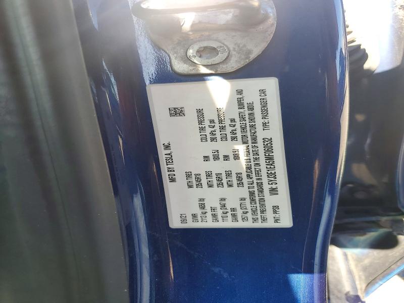 Продажа на аукционе авто 2021 Tesla Model 3, vin: 5YJ3E1EA5MF060532, номер лота: 55445806