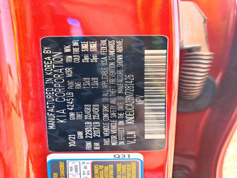 59090586 :رقم المزاد ، KNDEUCA28N7281426 vin ، 2022 Kia Seltos مزاد بيع