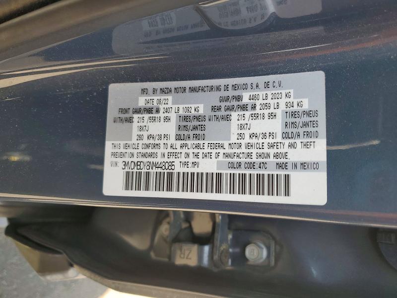 56516856 :رقم المزاد ، 3MVDMBDY8NM448085 vin ، 2022 Mazda Cx-30 مزاد بيع