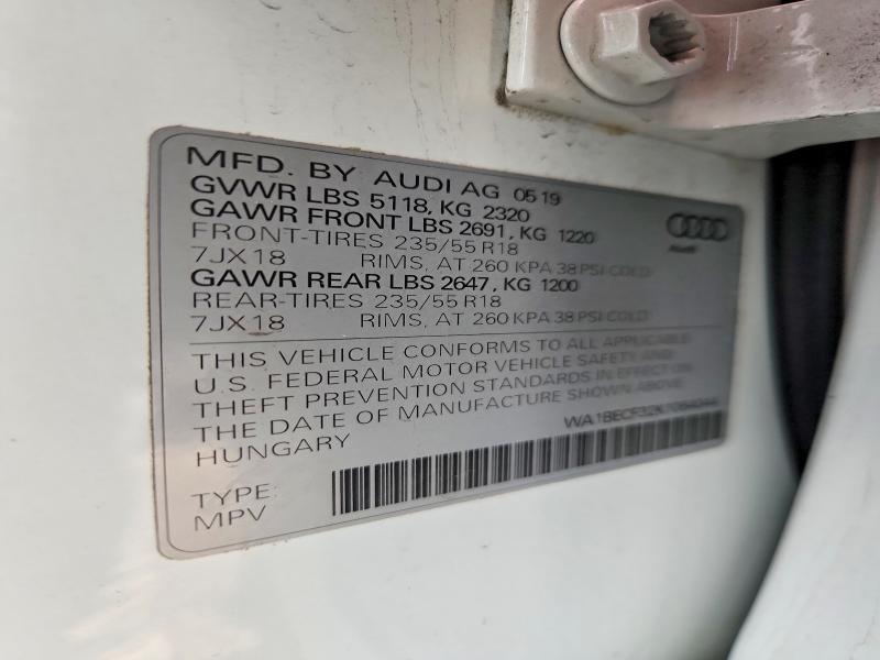 Продажа на аукционе авто 2019 Audi Q3, vin: WA1BECF32K1064044, номер лота: 58890056