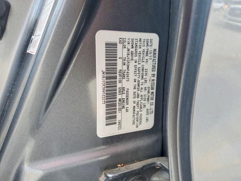 Aukcja sprzedaży 2017 Nissan Rogue Sport, vin: JN1BJ1CR3HW142473, numer aukcji: 57474166