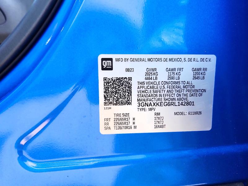 Продажа на аукционе авто 2024 Chevrolet Equinox, vin: 3GNAXKEG6RL142801, номер лота: 56495866