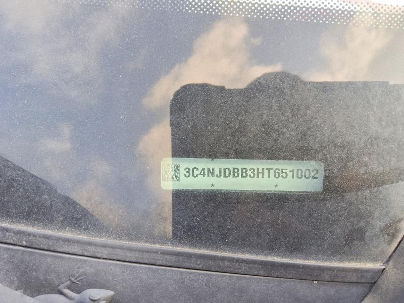 2017 Jeep Compass მანქანა იყიდება აუქციონზე, vin: 3C4NJDBB3HT651002, აუქციონის ნომერი: 56193156