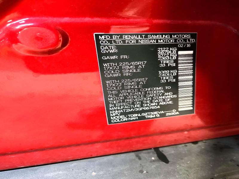 2016 Nissan Rogue მანქანა იყიდება აუქციონზე, vin: KNMAT2MV3GP667854, აუქციონის ნომერი: 58824426