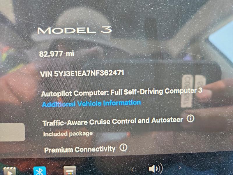 Продаж на аукціоні авто 2022 Tesla Model 3, vin: 5YJ3E1EA7NF362471, номер лоту: 56460656