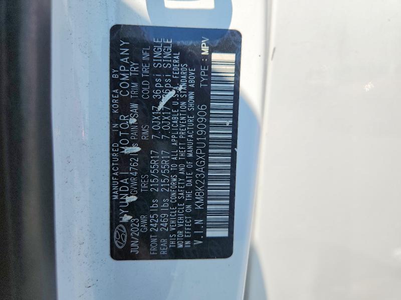 Aukcja sprzedaży 2023 Hyundai Kona, vin: KM8K23AGXPU190906, numer aukcji: 74515745