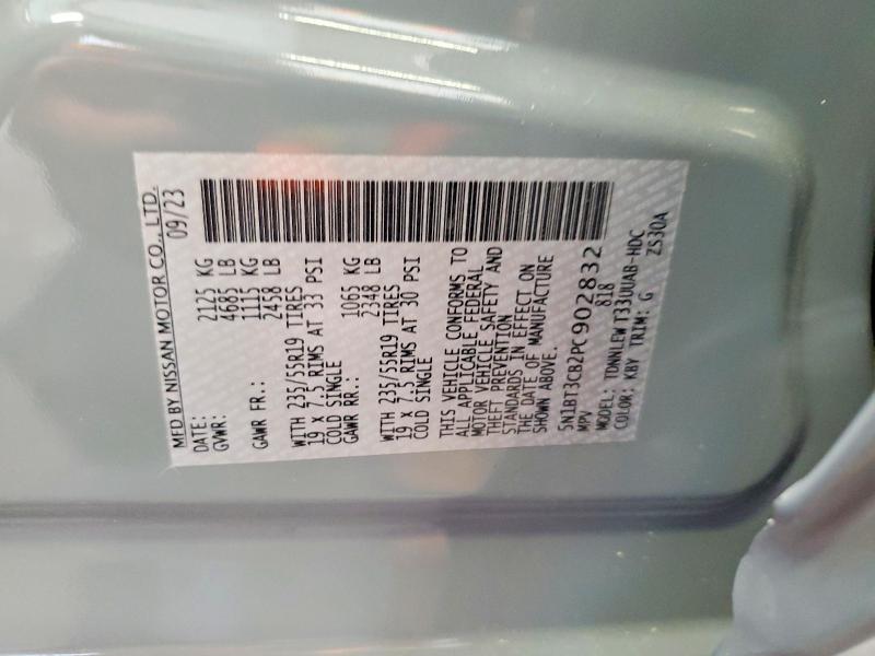 56549086 :رقم المزاد ، 5N1BT3CB2PC902832 vin ، 2023 Nissan Rogue مزاد بيع