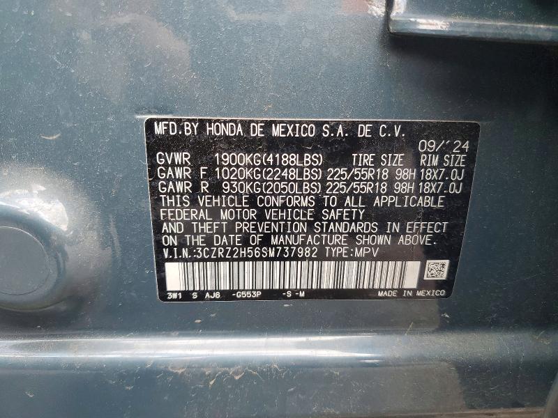 Продаж на аукціоні авто 2025 Honda Hr-v, vin: 3CZRZ2H56SM737982, номер лоту: 57404466