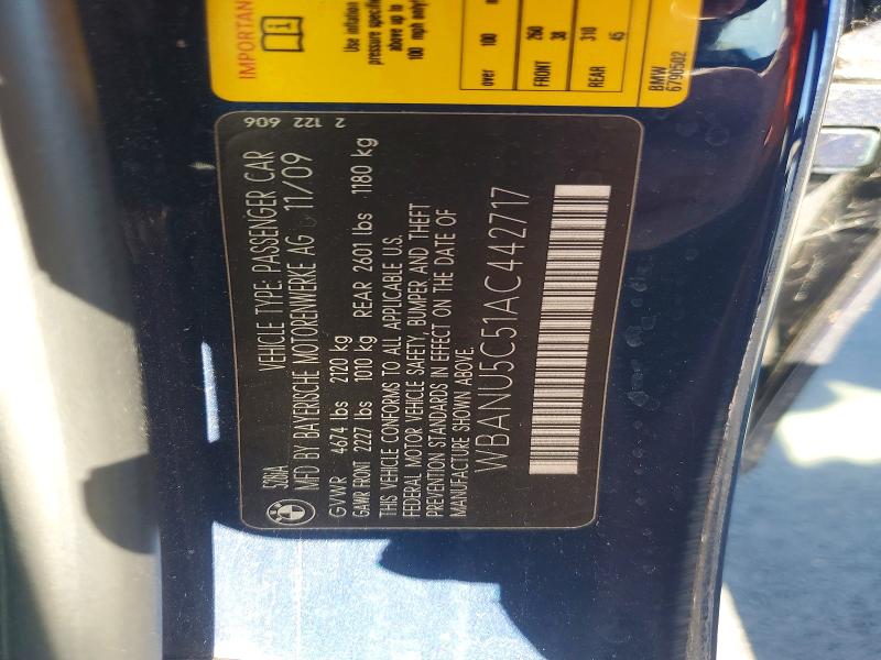 55984766 :رقم المزاد ، WBANU5C51AC442717 vin ، 2010 Bmw 528 مزاد بيع