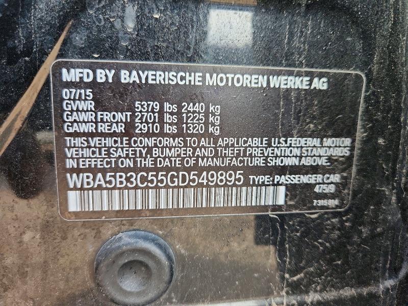 Продажа на аукционе авто 2016 Bmw 535, vin: WBA5B3C55GD549895, номер лота: 55461386