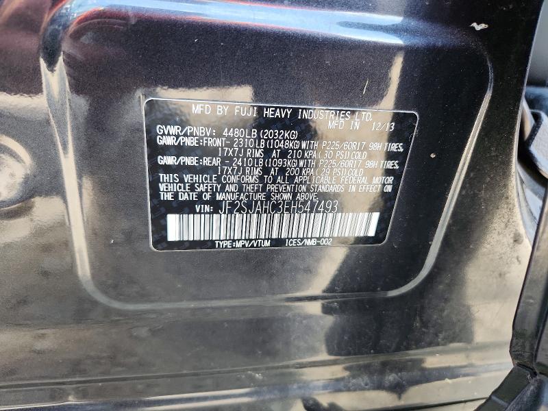 Aukcja sprzedaży 2014 Subaru Forester, vin: JF2SJAHC3EH547493, numer aukcji: 56054106