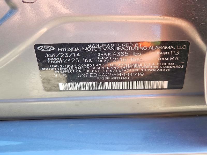 56086856 :رقم المزاد ، 5NPEB4AC5EH884219 vin ، 2014 Hyundai Sonata مزاد بيع