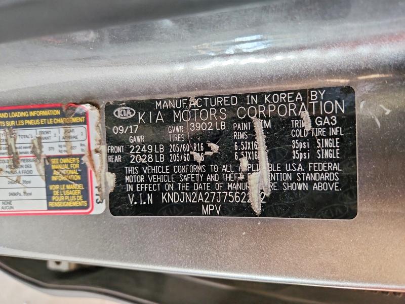 Aukcja sprzedaży 2018 Kia Soul, vin: KNDJN2A27J7562262, numer aukcji: 57020926
