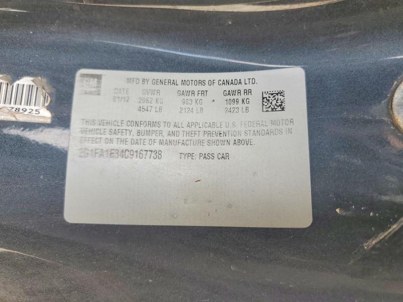 2012 Chevrolet Camaro მანქანა იყიდება აუქციონზე, vin: 2G1FA1E34C9167738, აუქციონის ნომერი: 57723776